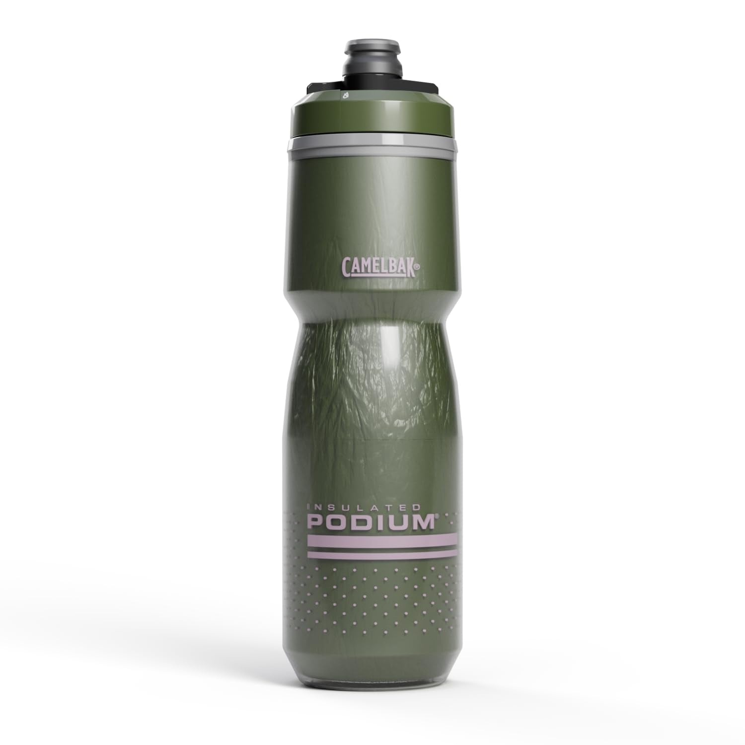 CamelBak Podium Chill Bike Insulated Squeeze Water Bottle Lime/Blue Stripe, 24oz