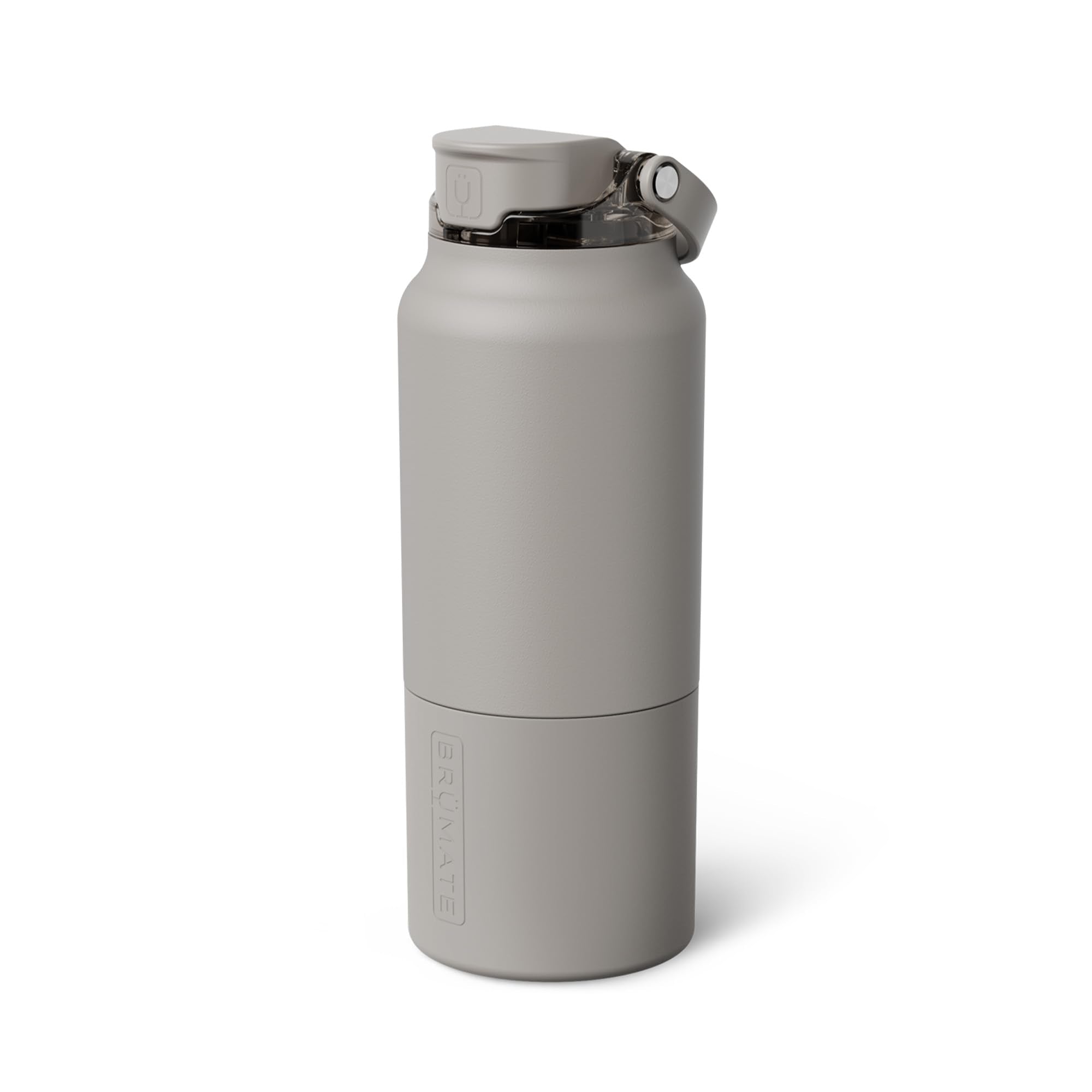 BrüMate Rise 25oz Water Bottle With 100% Leakproof Covered Silicone Straw | Insulated Stainless Steel Water Bottle | Cup-Holder Friendly | Fast Flow | Soft Sip Silicone Spout | BPA-Free (Dark Aura)