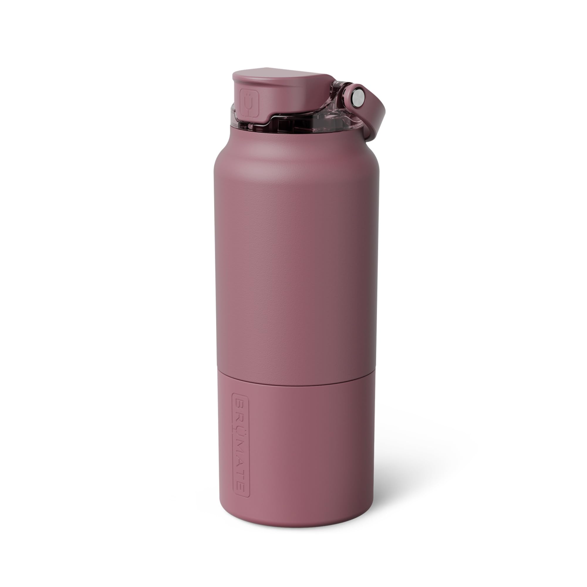 BrüMate Rise 25oz Water Bottle With 100% Leakproof Covered Silicone Straw | Insulated Stainless Steel Water Bottle | Cup-Holder Friendly | Fast Flow | Soft Sip Silicone Spout | BPA-Free (Dune)