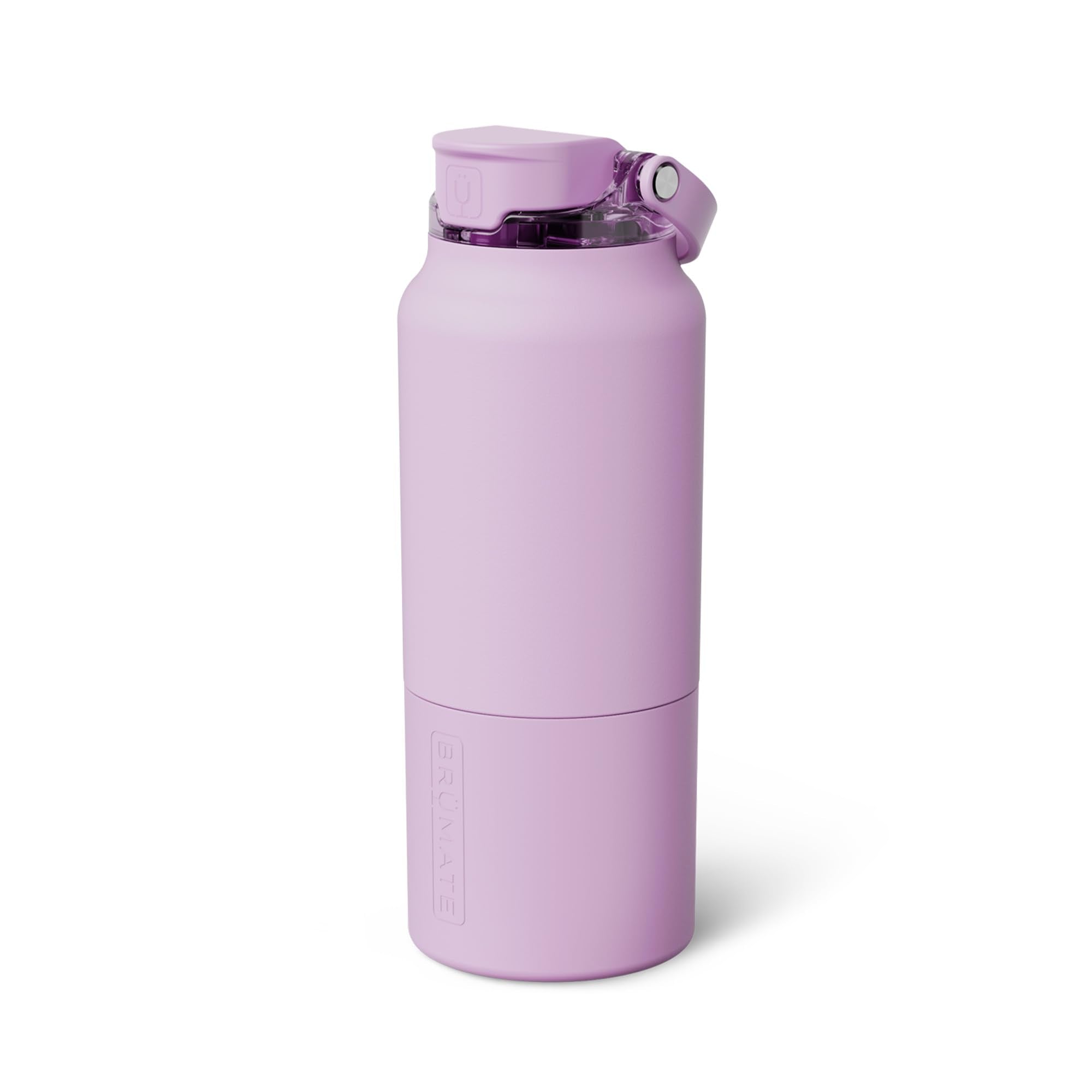 BrüMate Rise 35oz Water Bottle With 100% Leakproof Covered Silicone Straw | Insulated Stainless Steel Water Bottle | Fast Flow | Soft Sip Silicone Spout | Removable Straw | BPA-Free (Nightfall Blue)