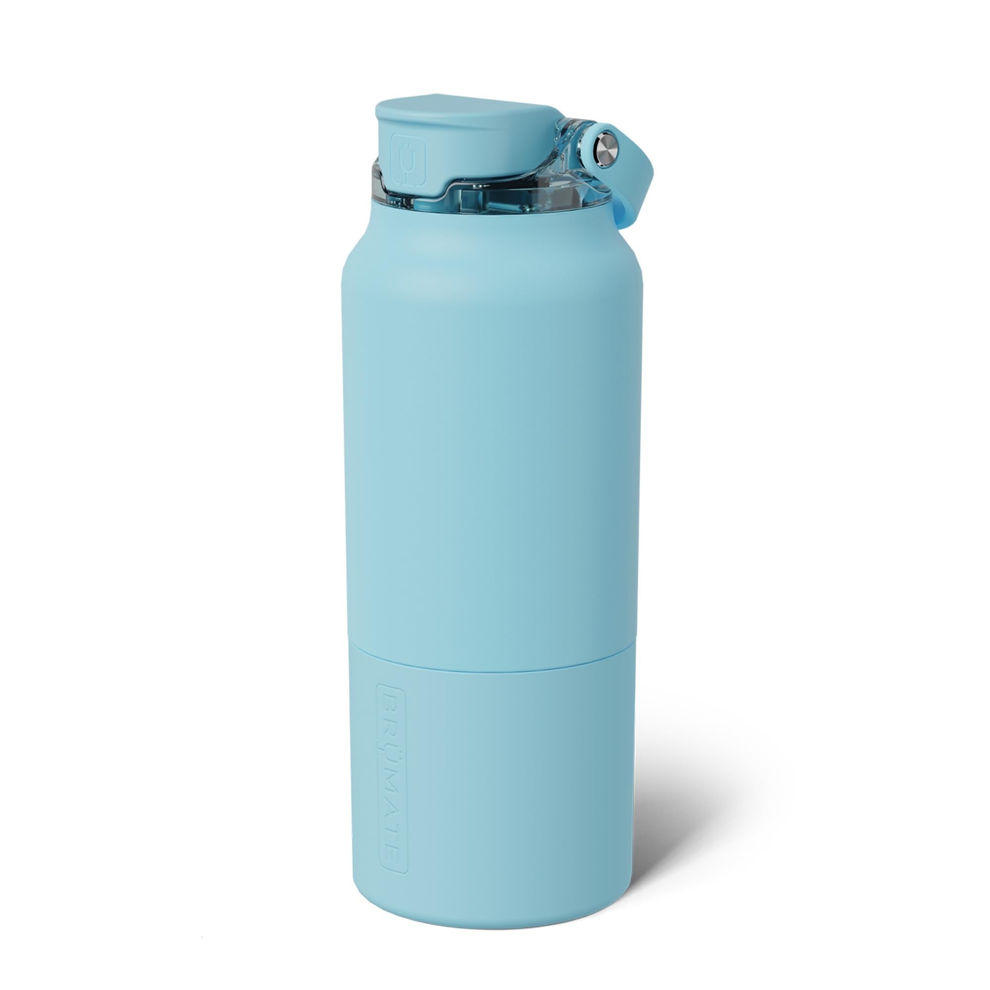 BrüMate Rise 35oz Water Bottle With 100% Leakproof Covered Silicone Straw | Insulated Stainless Steel Water Bottle | Fast Flow | Soft Sip Silicone Spout | Removable Straw | BPA-Free (Nightfall Blue)