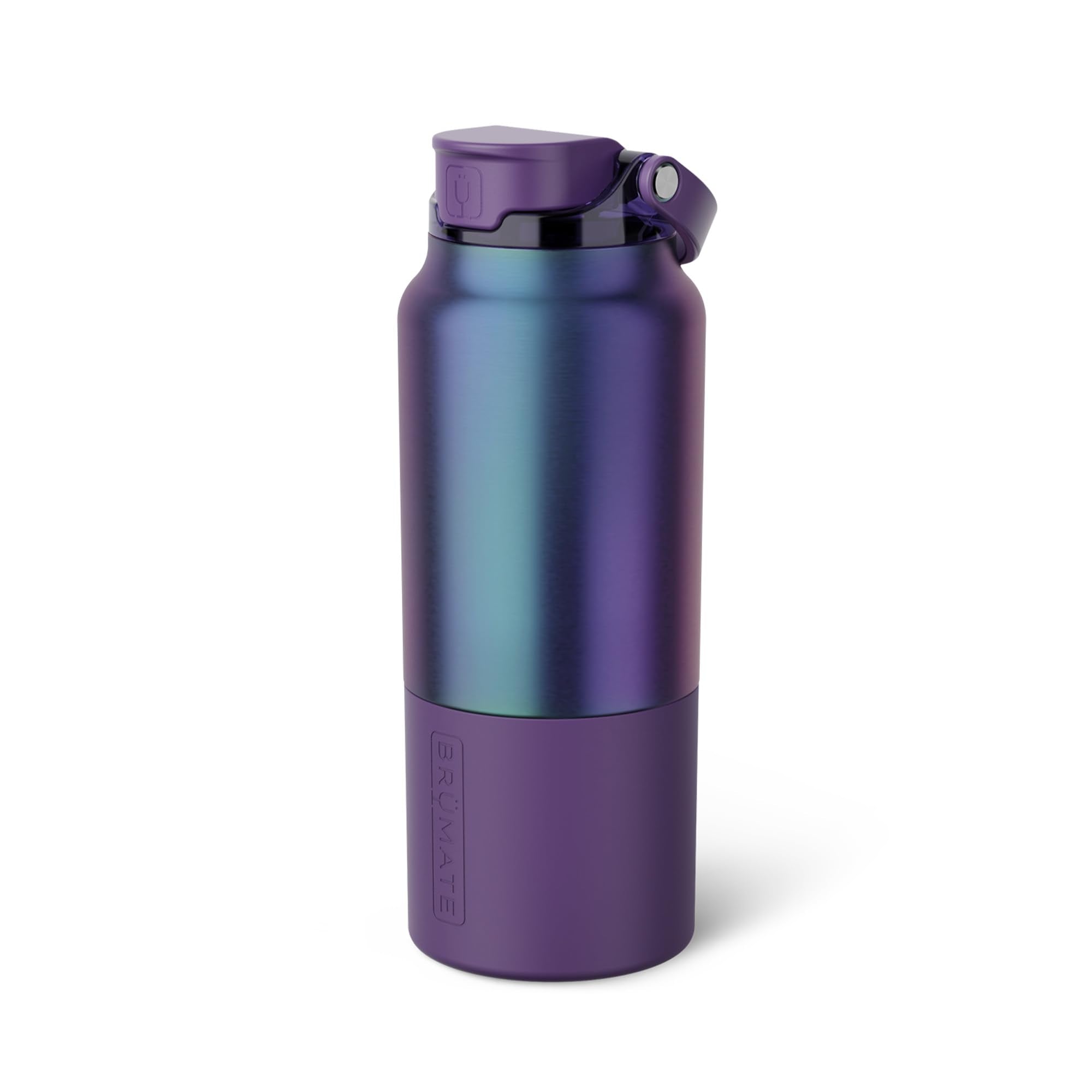 BrüMate Rise 25oz Water Bottle With 100% Leakproof Covered Silicone Straw | Insulated Stainless Steel Water Bottle | Cup-Holder Friendly | Fast Flow | Soft Sip Silicone Spout | BPA-Free (Dune)
