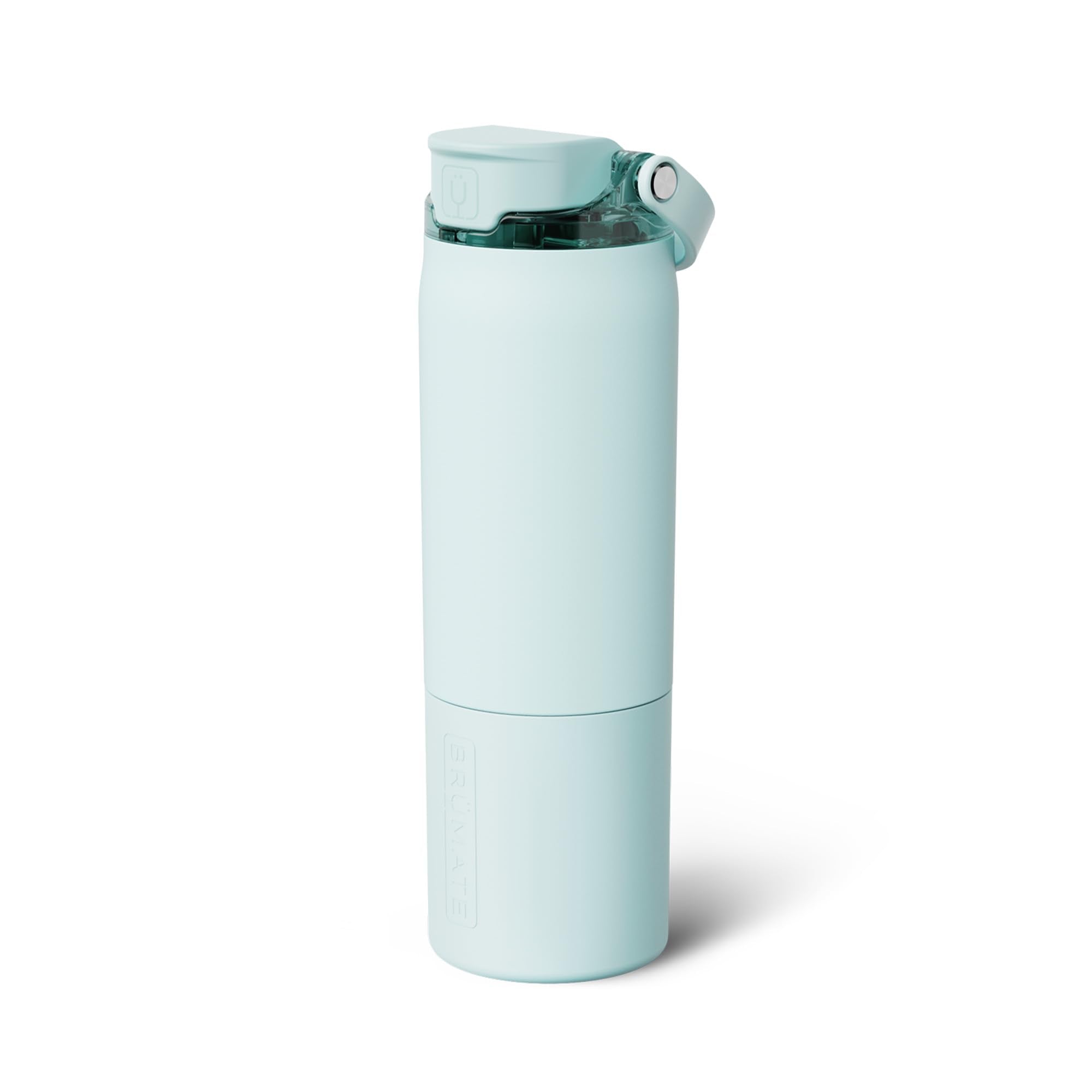 BrüMate Rise 25oz Water Bottle With 100% Leakproof Covered Silicone Straw | Insulated Stainless Steel Water Bottle | Cup-Holder Friendly | Fast Flow | Soft Sip Silicone Spout | BPA-Free (Dune)