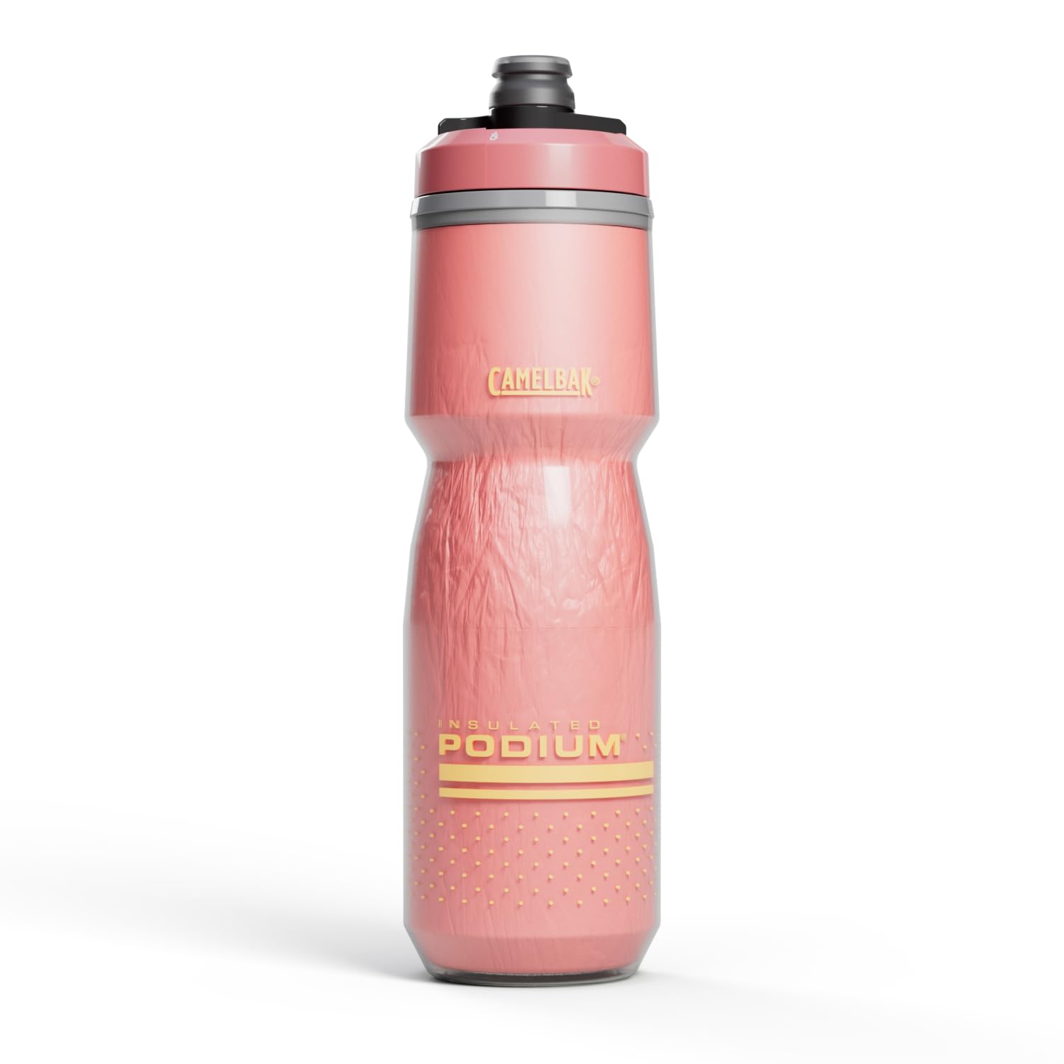 CamelBak Podium Chill Bike Insulated Squeeze Water Bottle Lime/Blue Stripe, 24oz