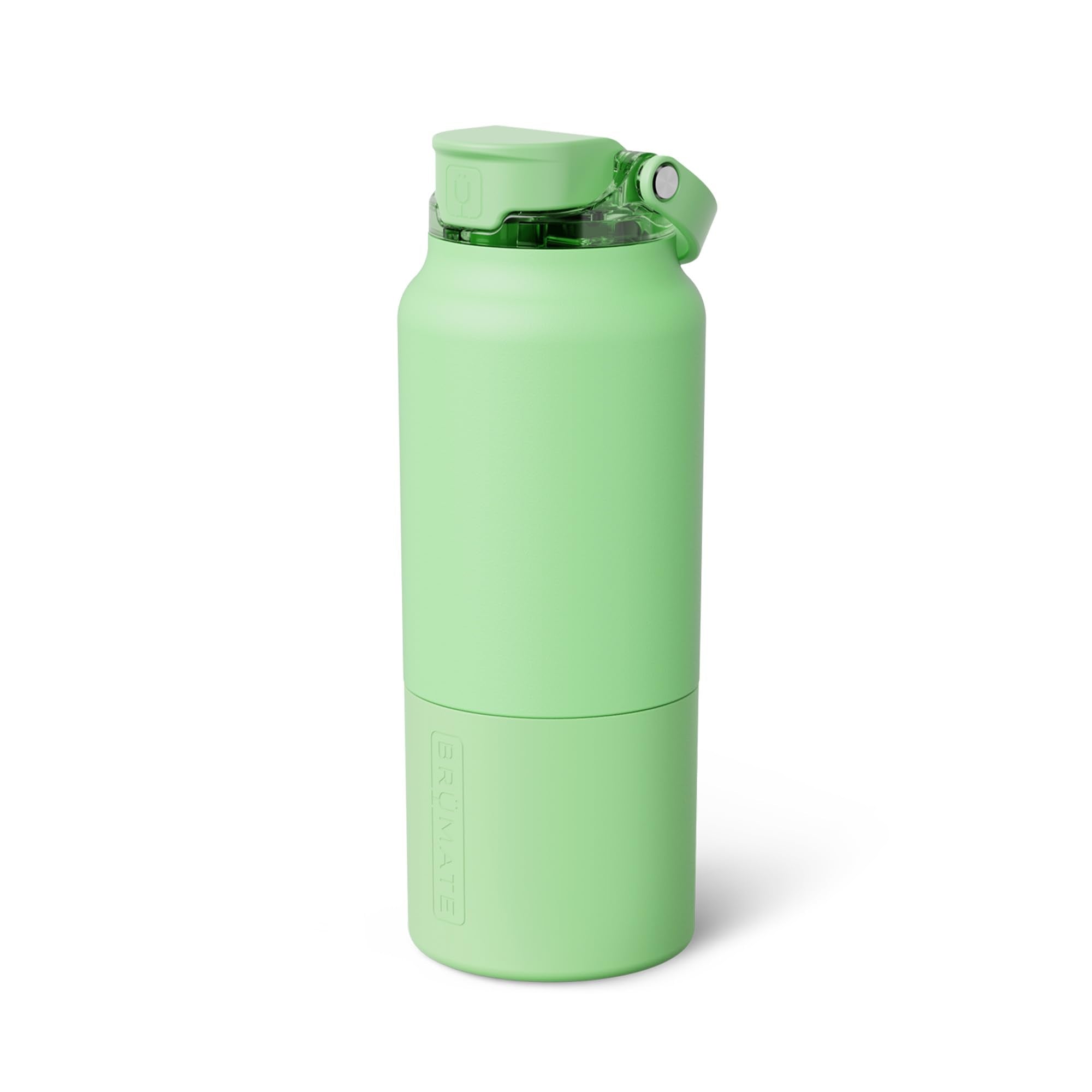 BrüMate Rise 25oz Water Bottle With 100% Leakproof Covered Silicone Straw | Insulated Stainless Steel Water Bottle | Cup-Holder Friendly | Fast Flow | Soft Sip Silicone Spout | BPA-Free (Dune)