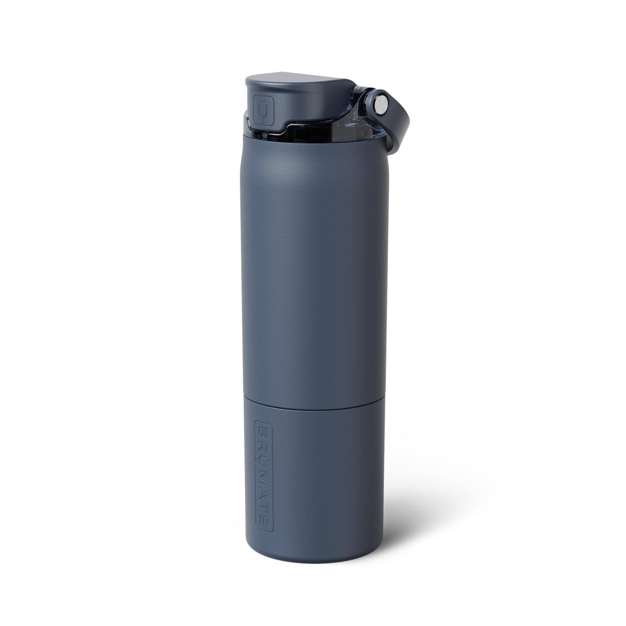 BrüMate Rise 25oz Water Bottle With 100% Leakproof Covered Silicone Straw | Insulated Stainless Steel Water Bottle | Cup-Holder Friendly | Fast Flow | Soft Sip Silicone Spout | BPA-Free (Dune)