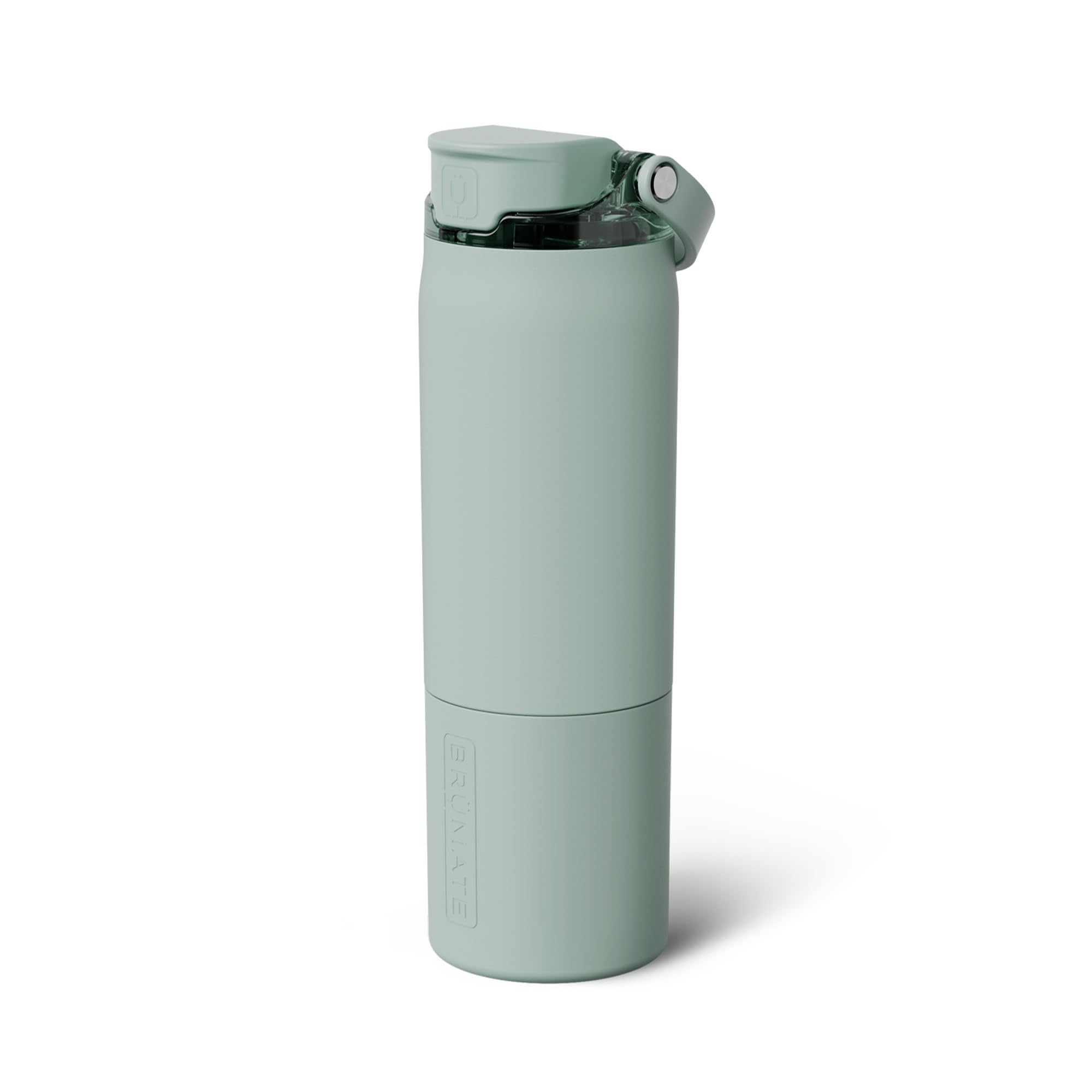BrüMate Rise 25oz Water Bottle With 100% Leakproof Covered Silicone Straw | Insulated Stainless Steel Water Bottle | Cup-Holder Friendly | Fast Flow | Soft Sip Silicone Spout | BPA-Free (Dark Aura)