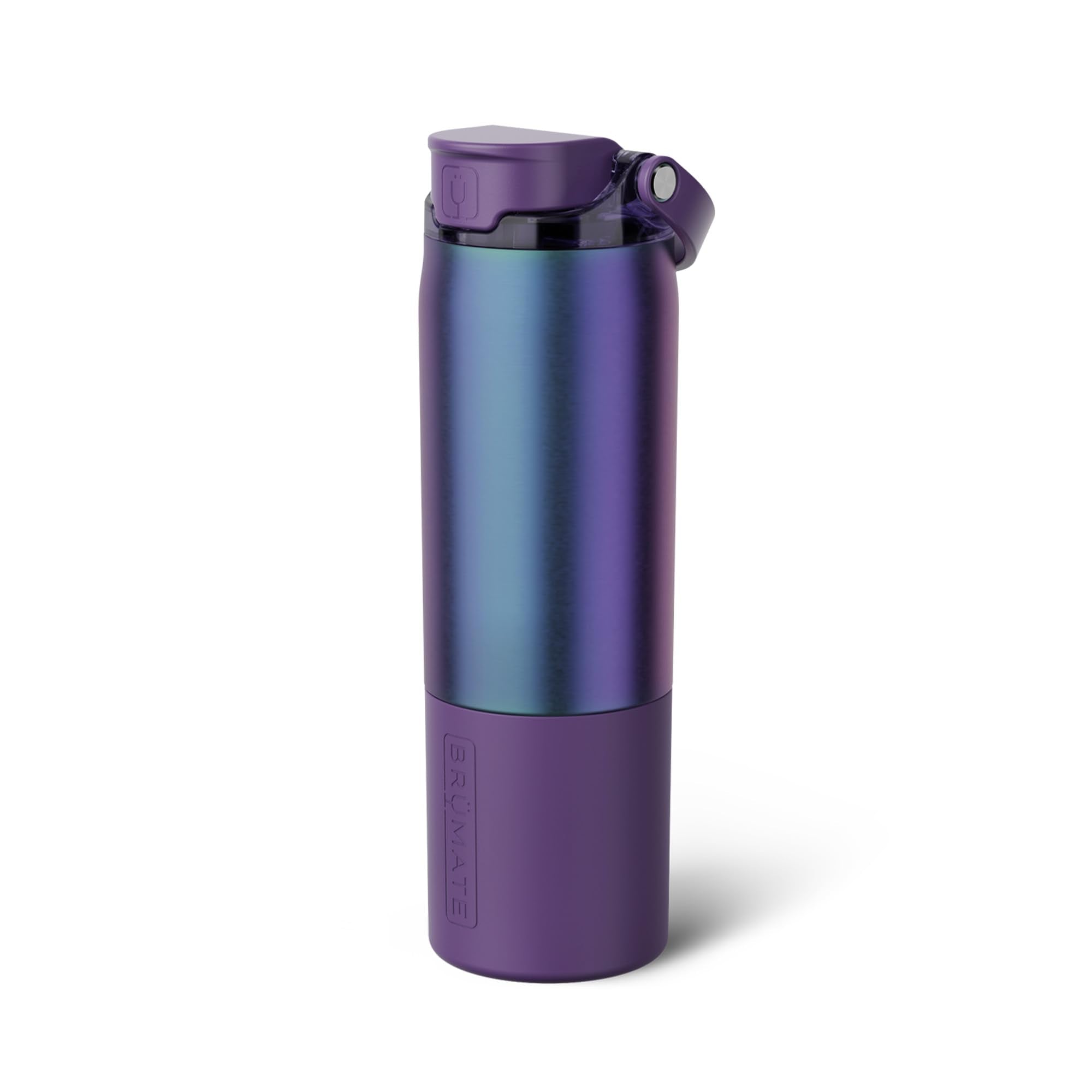 BrüMate Rise 35oz Water Bottle With 100% Leakproof Covered Silicone Straw | Insulated Stainless Steel Water Bottle | Fast Flow | Soft Sip Silicone Spout | Removable Straw | BPA-Free (Nightfall Blue)