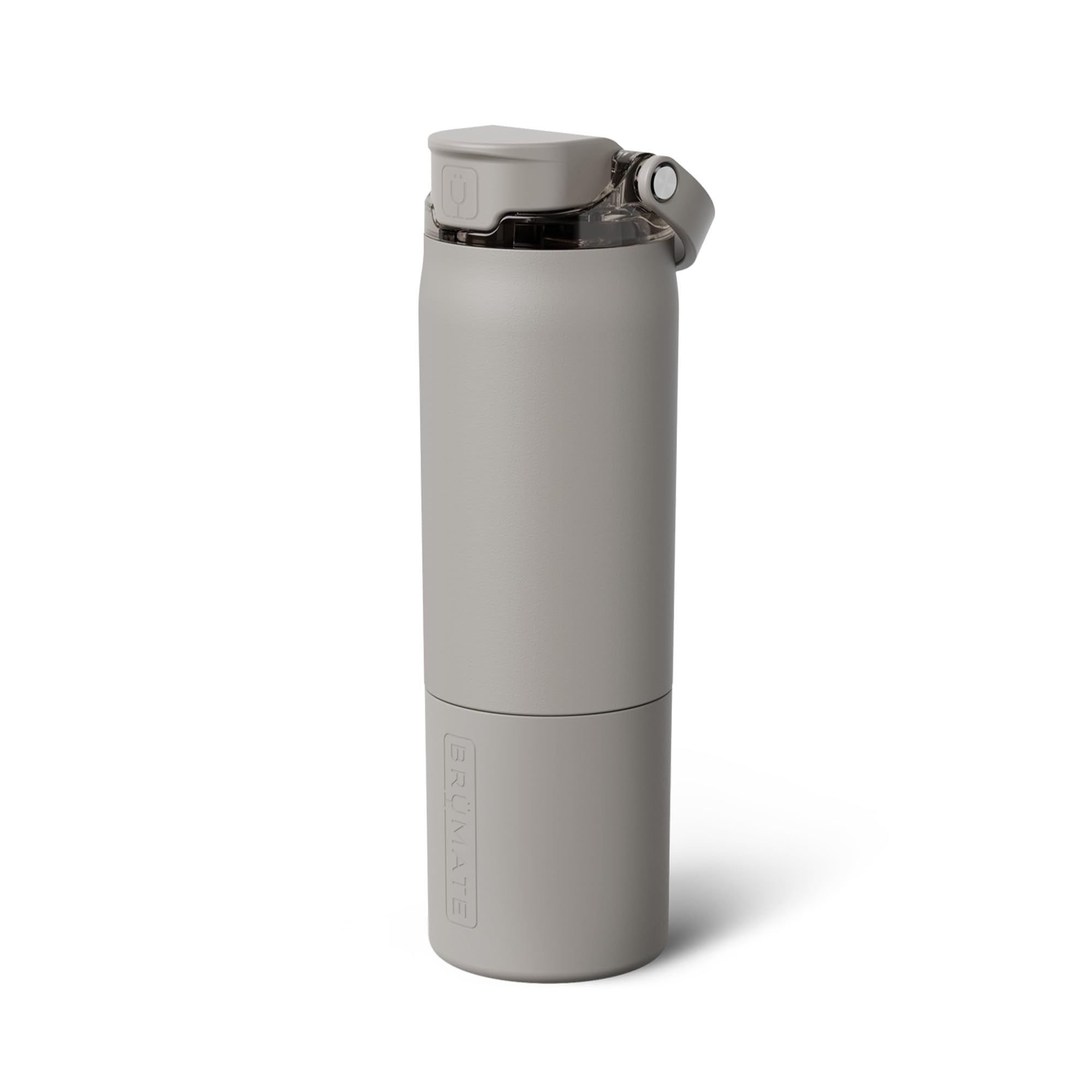 BrüMate Rise 25oz Water Bottle With 100% Leakproof Covered Silicone Straw | Insulated Stainless Steel Water Bottle | Cup-Holder Friendly | Fast Flow | Soft Sip Silicone Spout | BPA-Free (Dune)