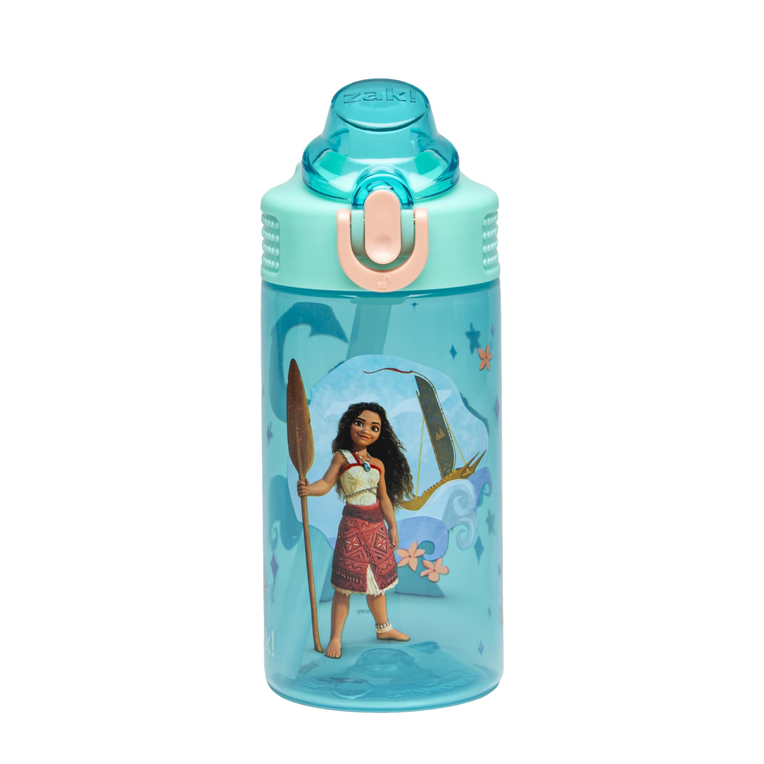 Zak Designs Minecraft Sage Water Bottle For School or Travel, 25oz Durable Plastic Water Bottle With Straw, Handle, and Leak-Proof, Pop-Up Spout Cover (Creeper)